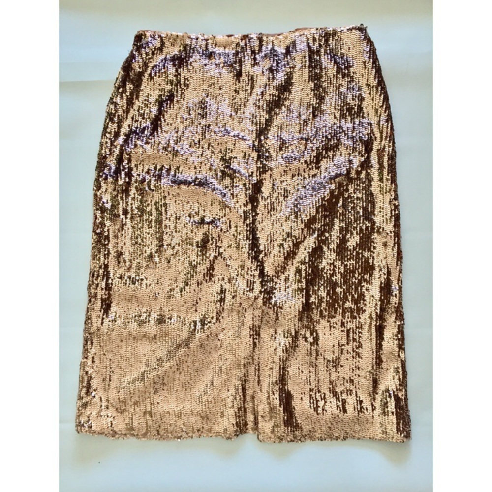 J. Crew Rose Gold Sequin Skirt